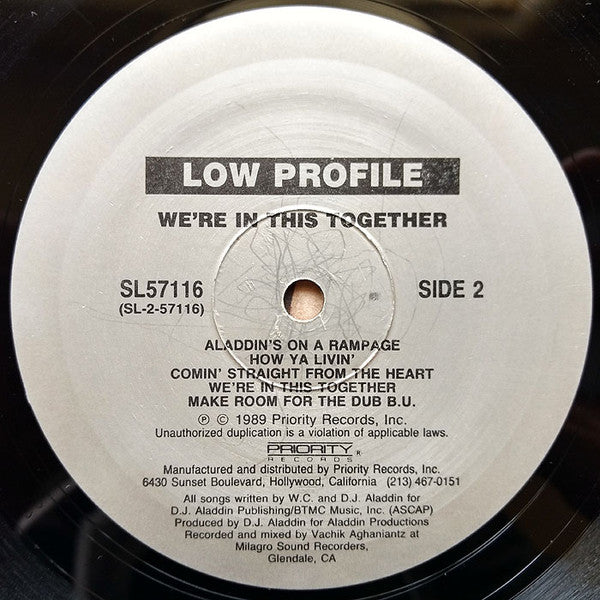 Low Profile Featuring W. C.* And D. J. Aladdin* : We're In This Together (LP, Album)