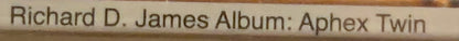 Aphex Twin : Richard D. James Album (LP, Album, RE, RP)