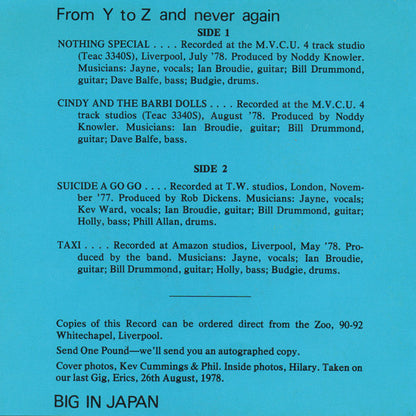 Big In Japan : From Y To Z And Never Again (7", EP)