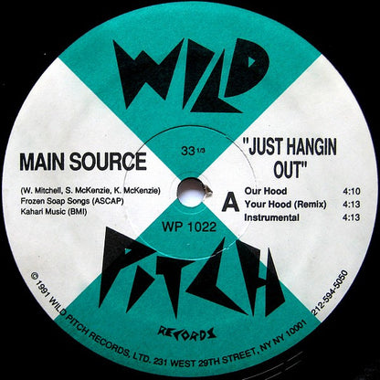 Main Source : Just Hangin' Out (12", Single)