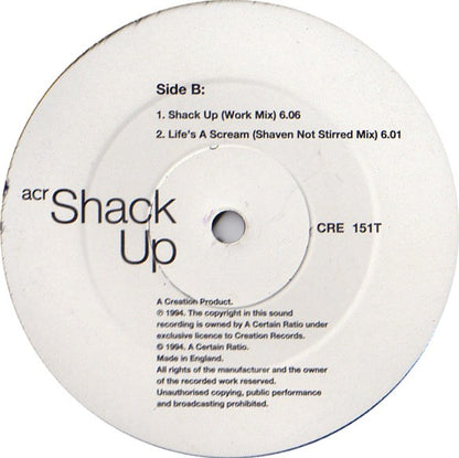 A Certain Ratio : Shack Up (12", Single)