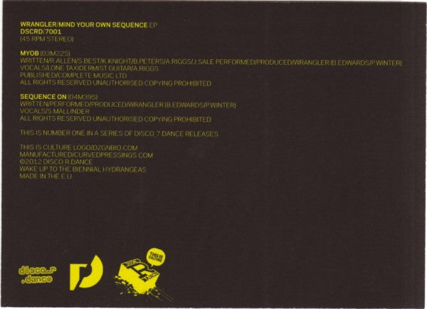 Wrangler : Mind Your Own Sequence EP (7", EP)
