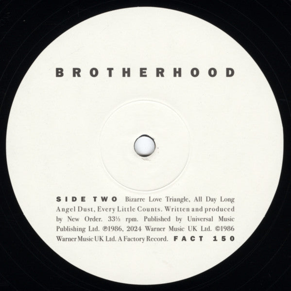 New Order : Brotherhood (LP, Album, RE)