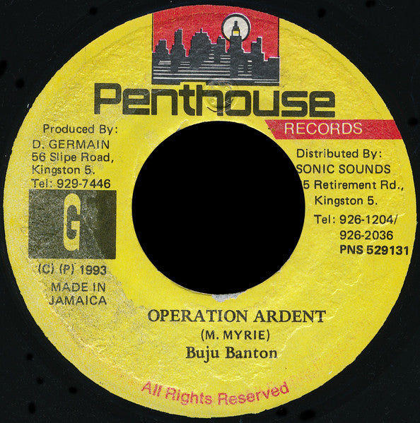 Buju Banton : Operation Ardent (7")