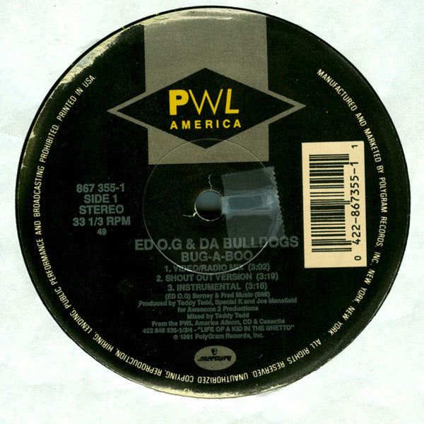 Ed O.G & Da Bulldogs : Bug-A-Boo (12", Single)