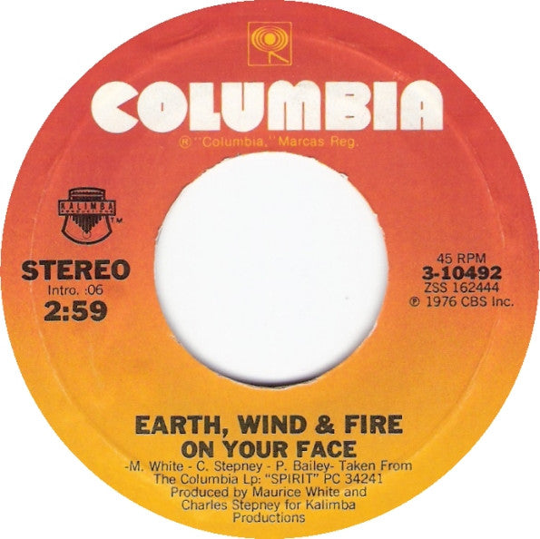 Earth, Wind & Fire : On Your Face (7", Single)