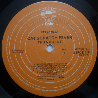 Ted Nugent : Cat Scratch Fever (LP, Album, Gat)