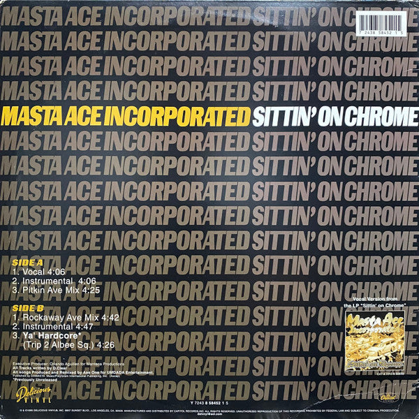 Masta Ace Incorporated : Sittin' On Chrome (12")