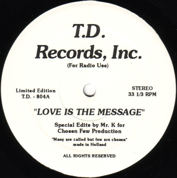 MFSB / The Chi-Lites : Love Is The Message / My First Mistake (12", Ltd, RE, Unofficial)