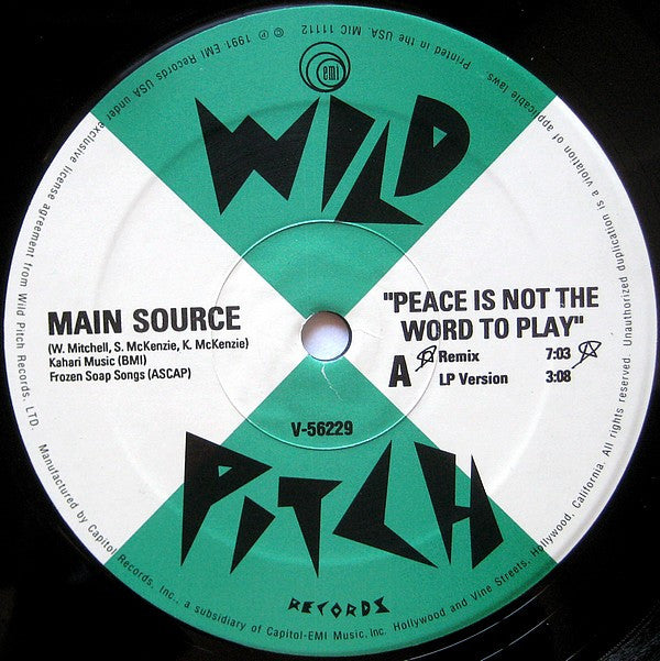 Main Source : Peace Is Not The Word To Play (12")