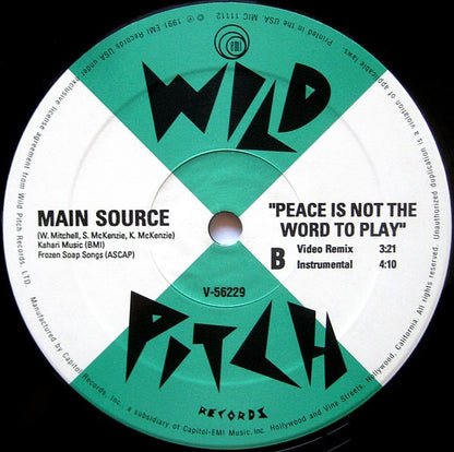 Main Source : Peace Is Not The Word To Play (12")