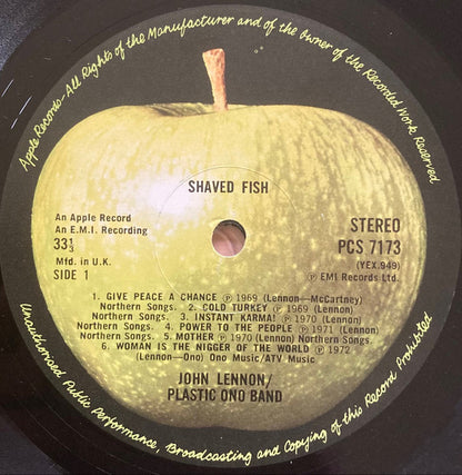 Lennon*, Plastic Ono Band* : Shaved Fish (LP, Album, Comp, RE, '-2)