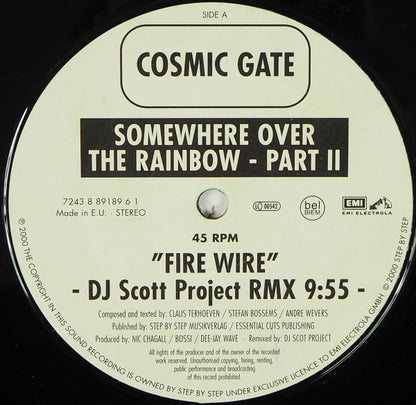 Cosmic Gate : Somewhere Over The Rainbow (Part II) (12")