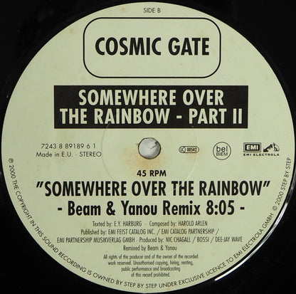 Cosmic Gate : Somewhere Over The Rainbow (Part II) (12")