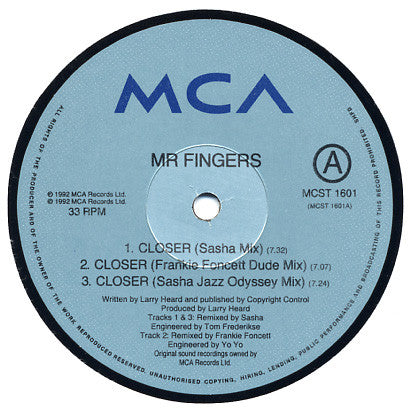 Mr. Fingers : Closer (12")