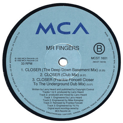 Mr. Fingers : Closer (12")