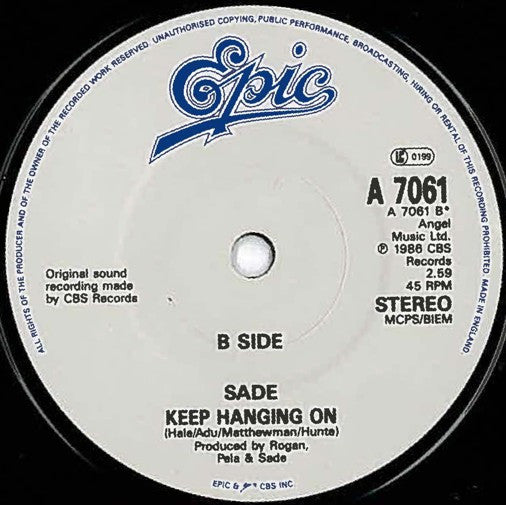 Sade : Never As Good As The First Time (7", Single)