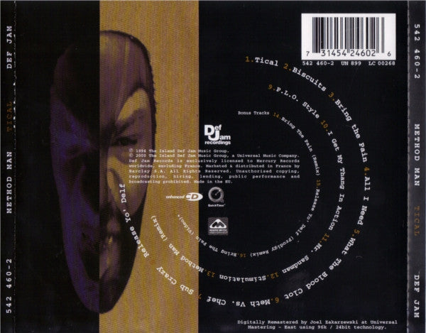 Method Man : Tical (CD, Album, Enh, RE, RM)