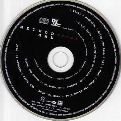 Method Man : Tical (CD, Album, Enh, RE, RM)