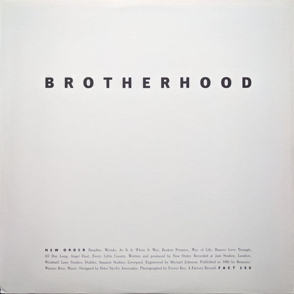 New Order : Brotherhood (LP, Album)