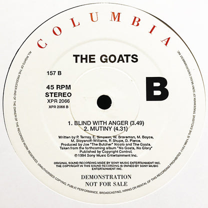 The Goats : Rumble Fish (12", Promo, Smplr)