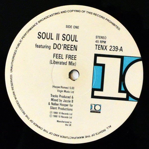 Soul II Soul : Feel Free (12", Single)