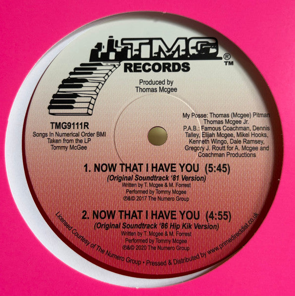 Tommy McGee : Now That I Have You  (12", EP, RE, Red)