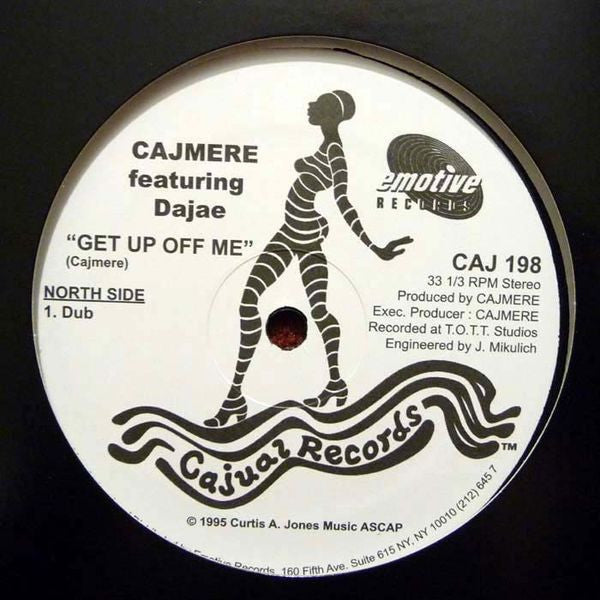 Cajmere Featuring Dajae* / Jazzy : Get Up Off Me / Lonely (12", RP, Unofficial)