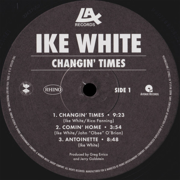Ike White : Changin' Times (LP, Album, RSD, Ltd, RE, RM, 50t)