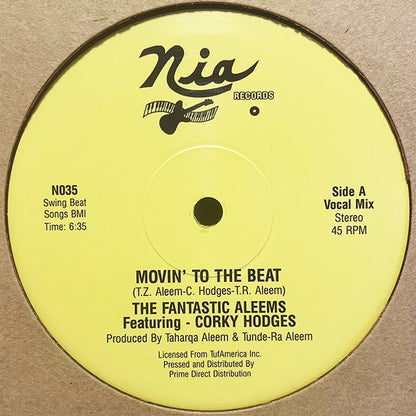 The Fantastic Aleems* Featuring Corky Hodges : Movin' To The Beat (12", RSD, Single, Yel)
