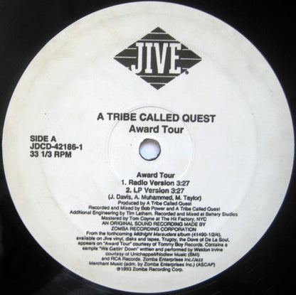 A Tribe Called Quest : Award Tour (12", Promo)
