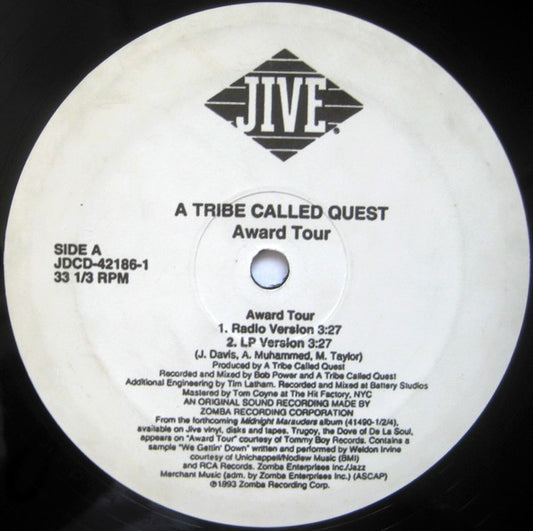 A Tribe Called Quest : Award Tour (12", Promo)