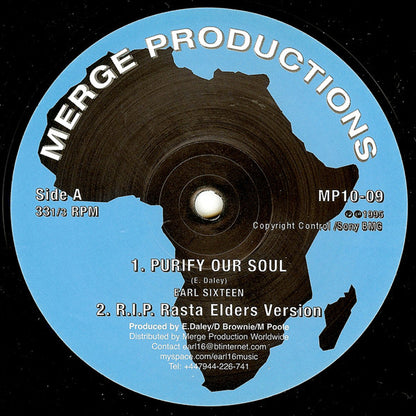 Earl Sixteen : Purify Our Soul / Concrete Castle (10", Single)