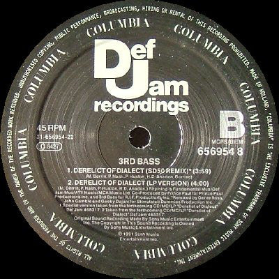 3rd Bass : Pop Goes The Weasel b/w Derelict Of Dialect (12")