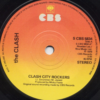 The Clash : Clash City Rockers (7", Single)