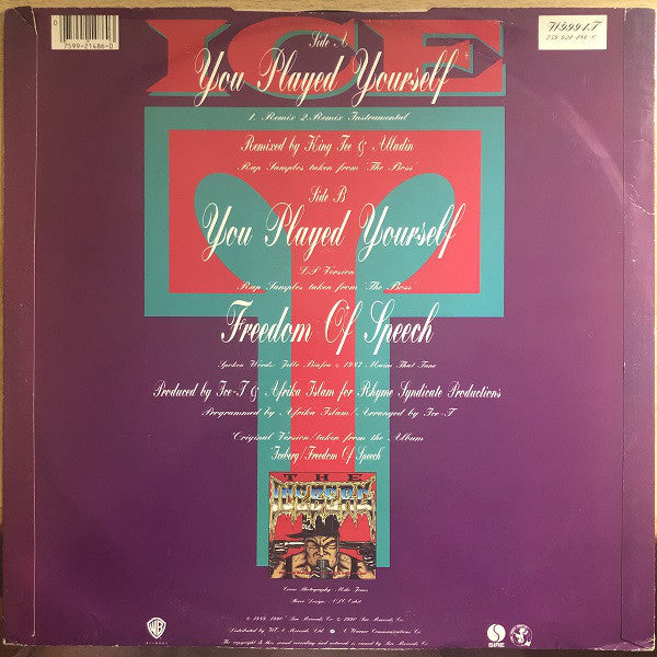Ice-T : You Played Yourself (12")