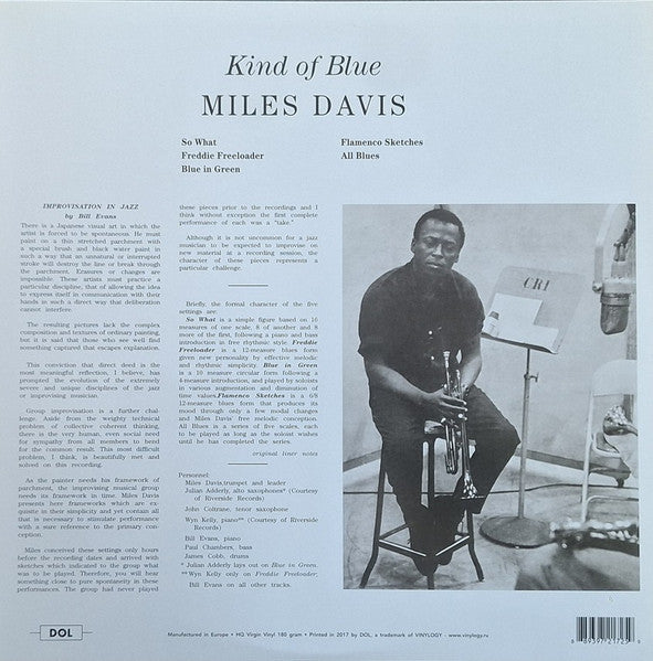 Miles Davis : Kind Of Blue (LP, Album, RE, RP, 180)