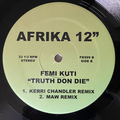 Fela Kuti / Femi Kuti : Water No Get Enemy / Truth Don Die (12", RE, Unofficial)