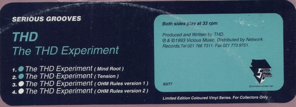 THD* : The THD Experiment (12", Ltd, W/Lbl, Gre)