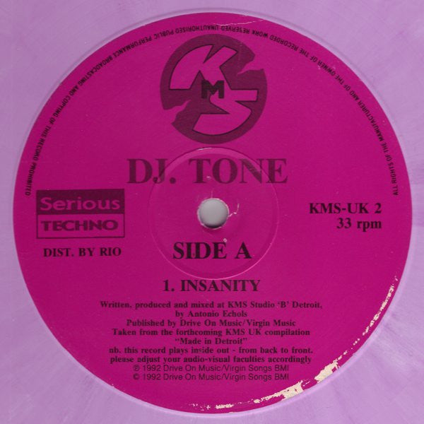 DJ. Tone* : Insanity (12", Ltd, Pin)
