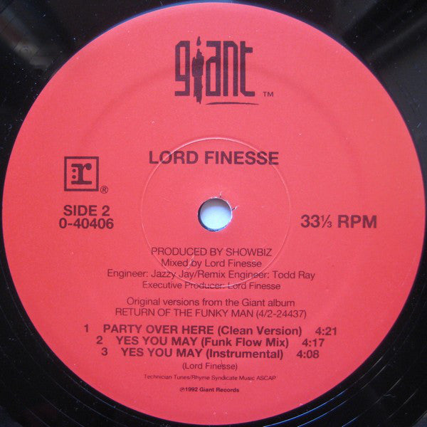 Lord Finesse : Party Over Here (12")