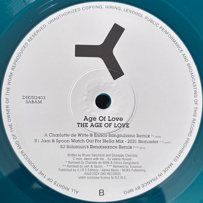 Age Of Love : The Age Of Love (12", Ltd, RM, RP, Gre)