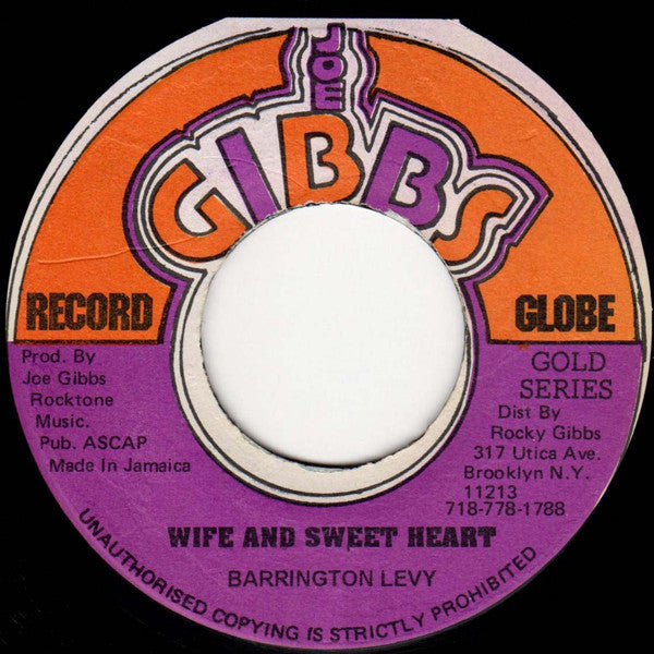 Barrington Levy : Wife And Sweet Heart (7", RP)