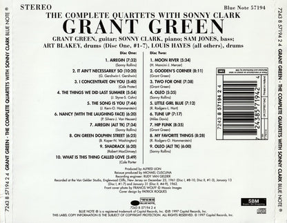 Grant Green : The Complete Quartets With Sonny Clark (2xCD, Comp)