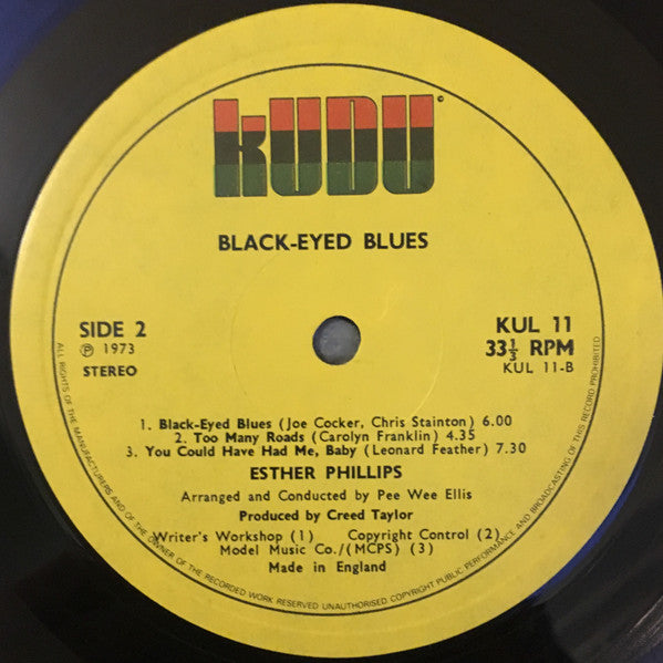 Esther Phillips : Black-Eyed Blues (LP, Album)