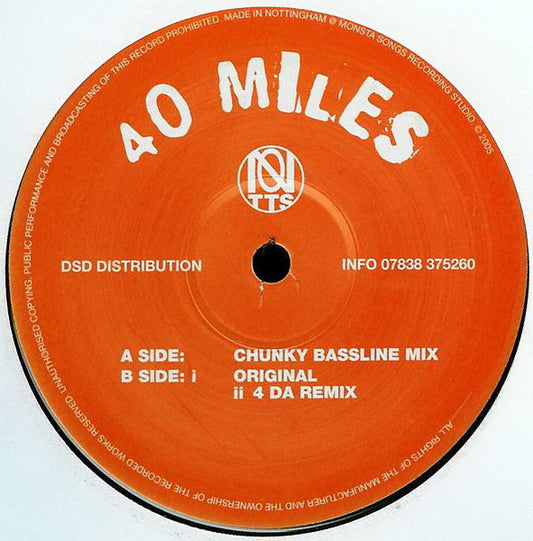 Notts : 40 Miles (UK Garage Mixes) (12")