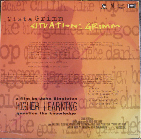 Mista Grimm : Situation Grimm (12", Single, Promo)