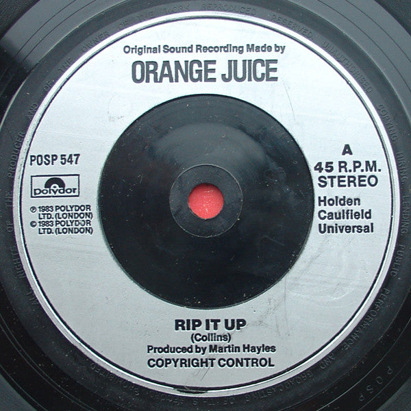 Orange Juice (3) : Rip It Up (7", Single, Sil)