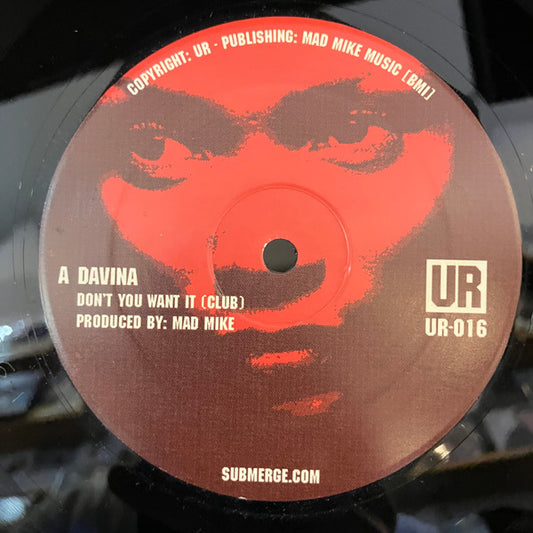 Davina : Don't You Want It (12", RE)