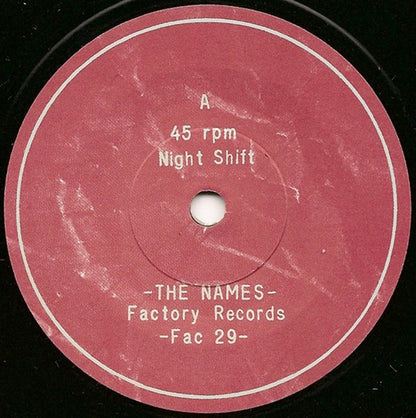 The Names : Night Shift (7", WEA)